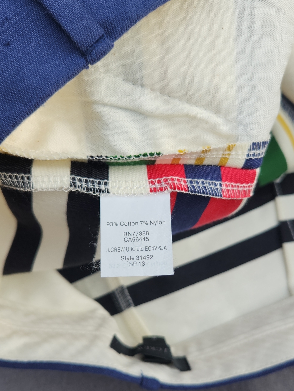 J.Crew Striped A-Line Mini Skirt with Pockets Size 8 - Picture 8 of 9